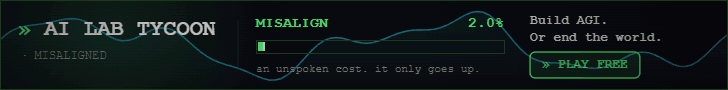 AI Lab Tycoon: Misaligned banner