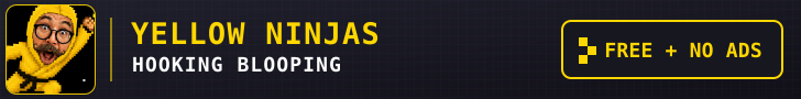 Yellow ninja's hooking blooping banner