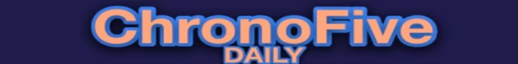 ChronoFive Daily logo on a dark blue background